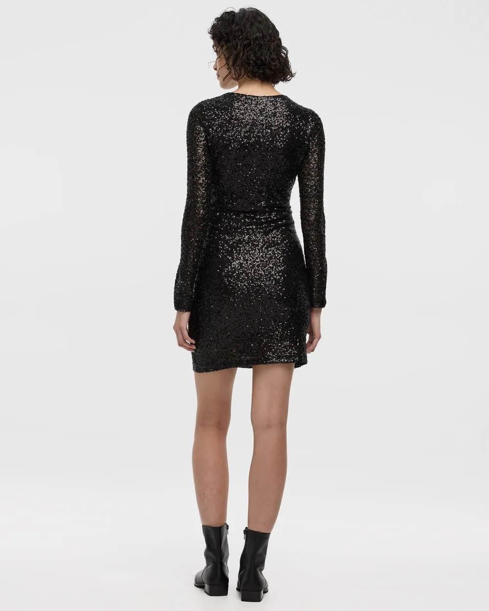 Long-Sleeve Mini Bodycon Sequins Dress sold by Reitmans product image thumbnail 2
