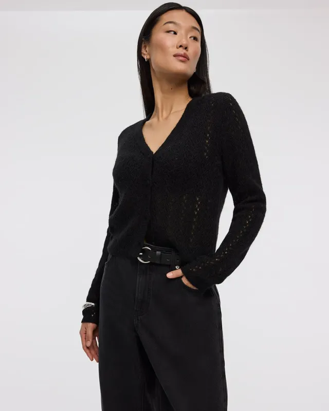 Long-Sleeve V-Neck Fancy-Stitch Cardigan sold by Reitmans