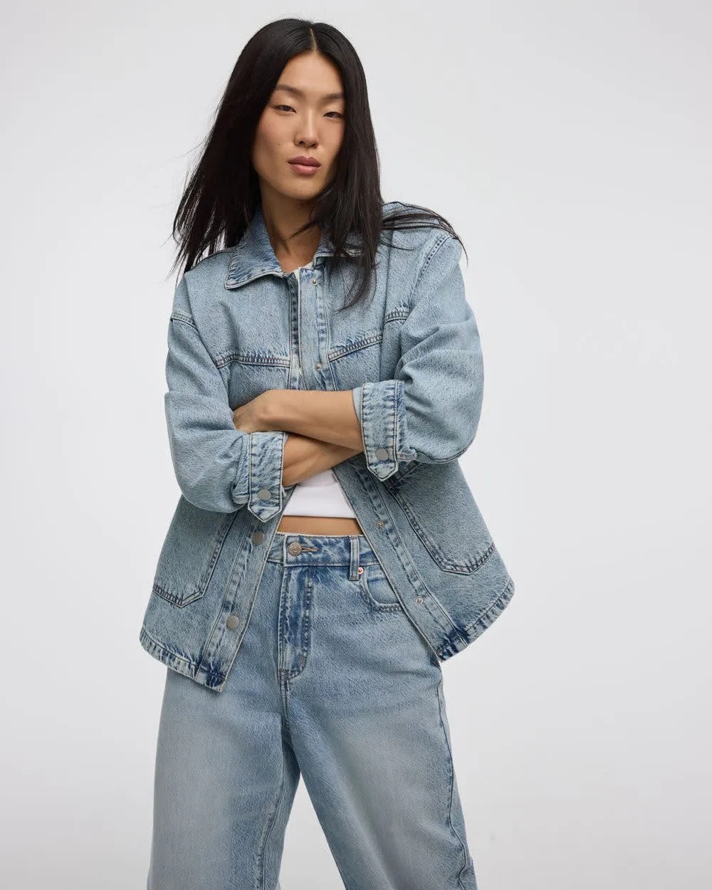 Denim Shacket sold by Reitmans product image thumbnail 3