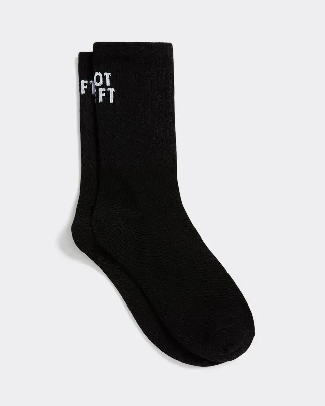 Ribbed Socks with "Left/Not Left" at Hem sold by Reitmans