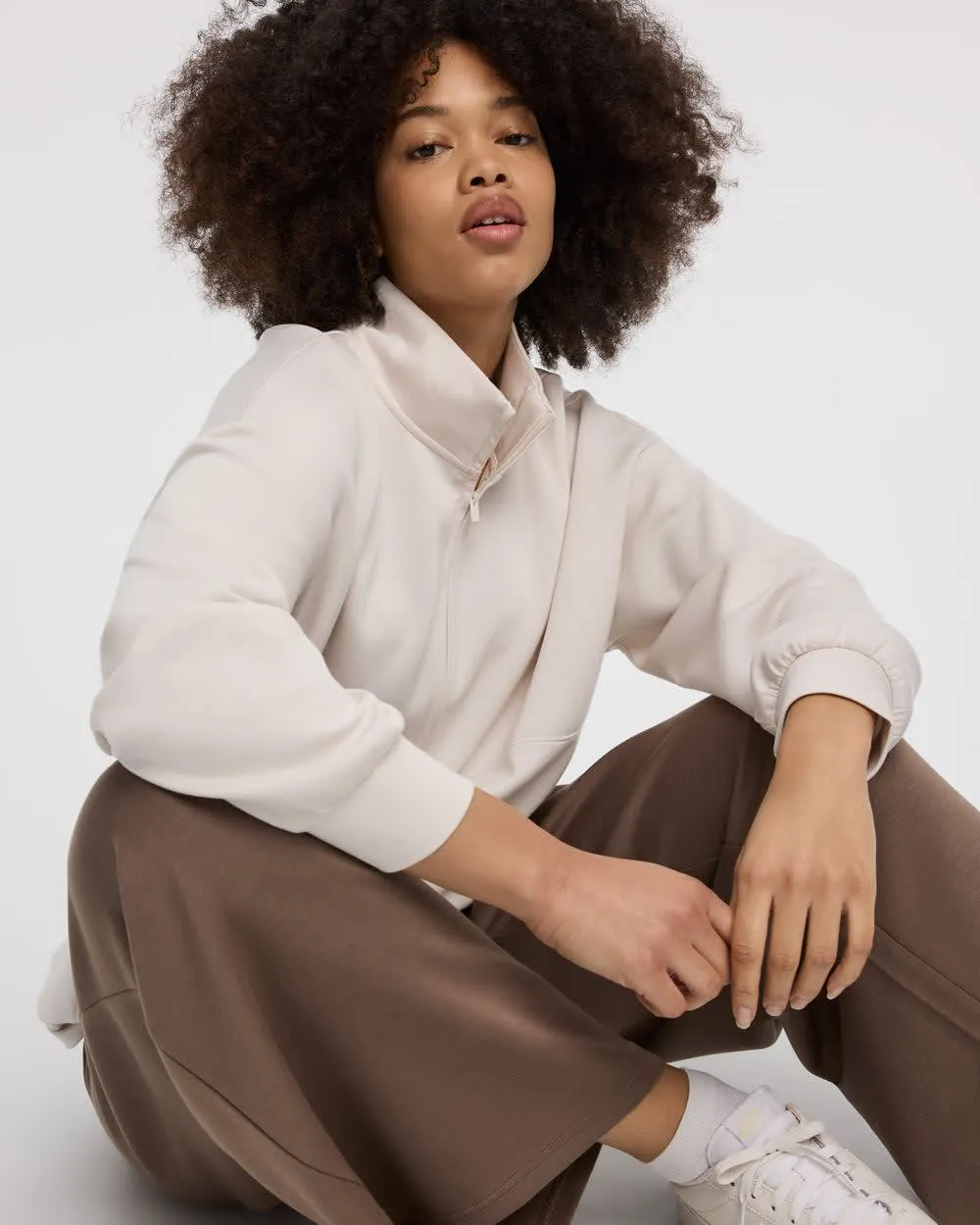 Half-Zip Mock-Neck Pullover - HYLUX Hyba sold by Reitmans product image thumbnail 3