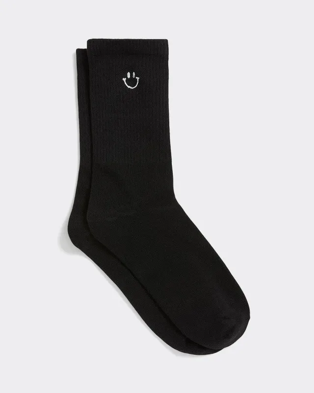 Ribbed Socks with Smiley Face at Hem sold by Reitmans