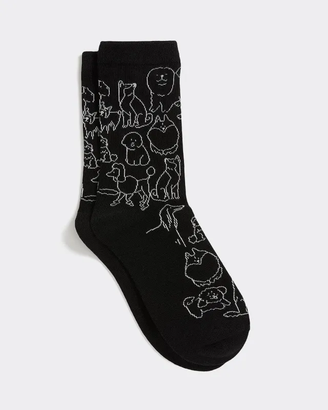 Crew Socks with Dogs sold by Reitmans