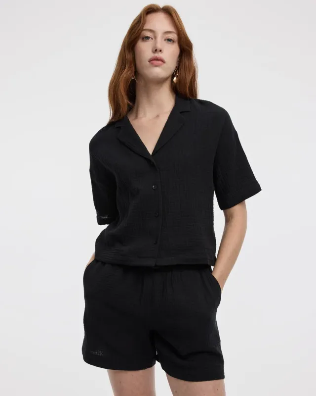 Waffled Short-Sleeve Shirt made by Reitmans