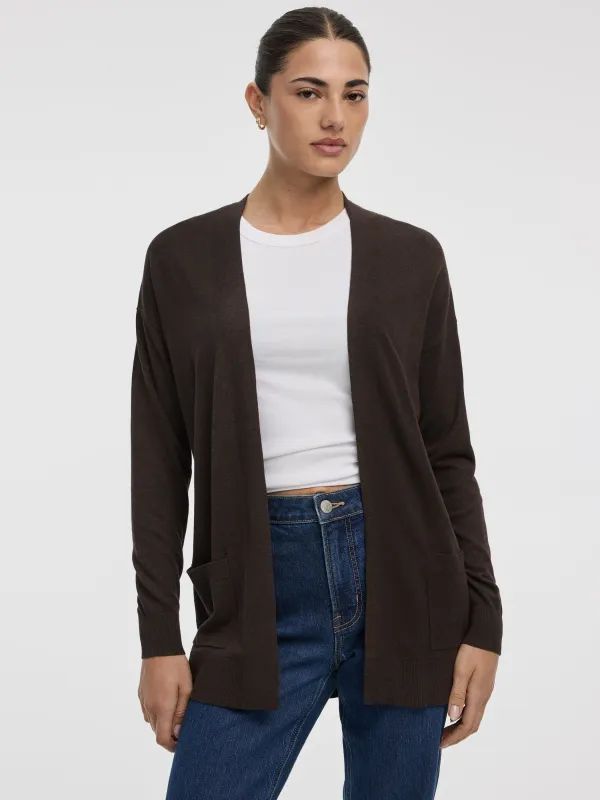 Long-Sleeve Open Cardigan with Pockets - R Essentials made by Reitmans