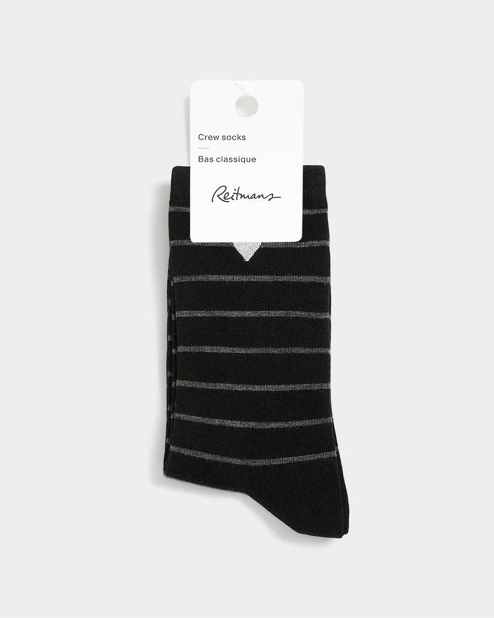 Striped Crew Socks with Heart at Hem sold by Reitmans product image thumbnail 2