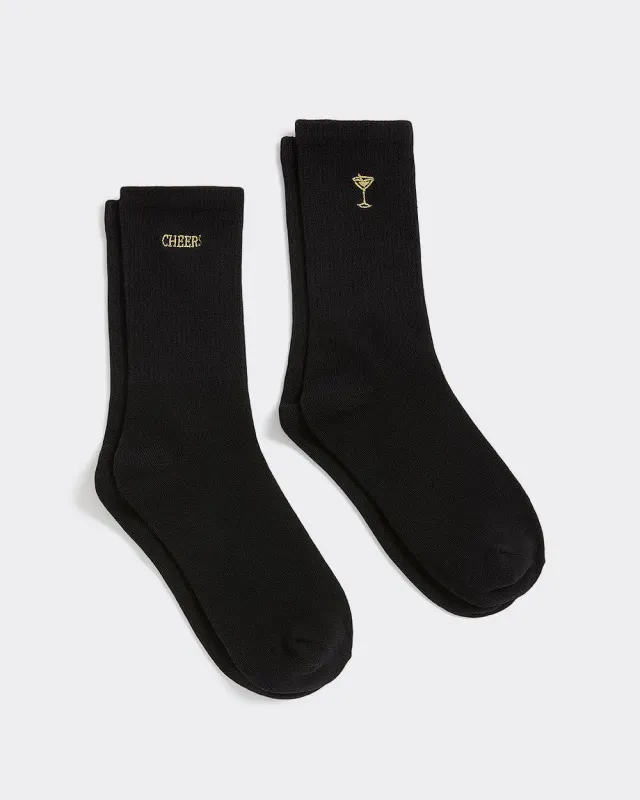 Cotton Crew Socks - 2 Pairs made by Reitmans
