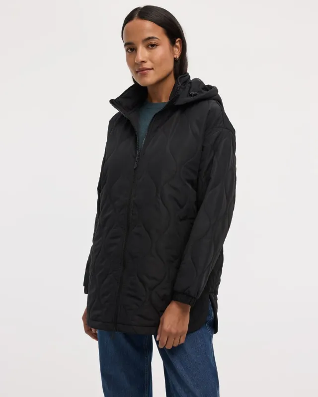 Quilted Jacket with Removable Hood made by Reitmans