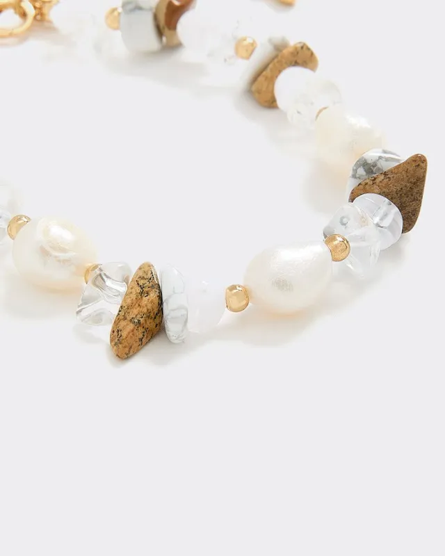 Bracelet with Stones and Pearls sold by Reitmans