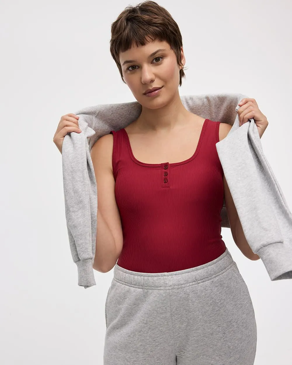 Short Ribbed Tank - Hyba sold by Reitmans product image thumbnail 3
