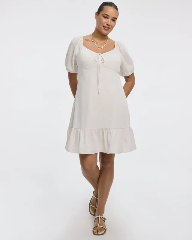Short-Puffy-Sleeve Dress with Sweetheart Neckline sold by Reitmans