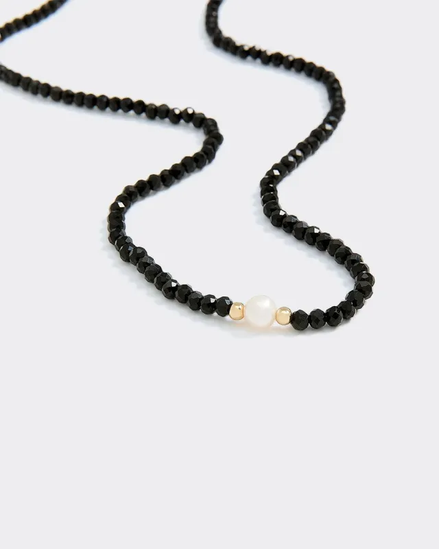 Beaded Short Necklace with Freshwater Pearl sold by Reitmans