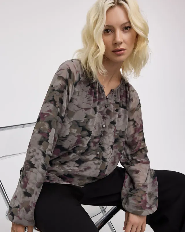 Split-Neck Long-Sleeve Blouse sold by Reitmans