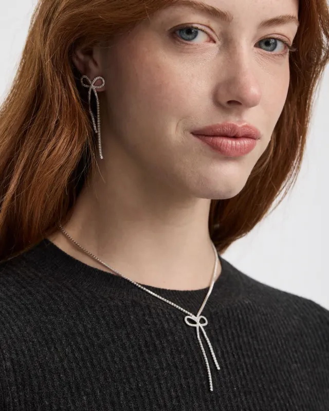 Rhinestone Necklace with Bow sold by Reitmans
