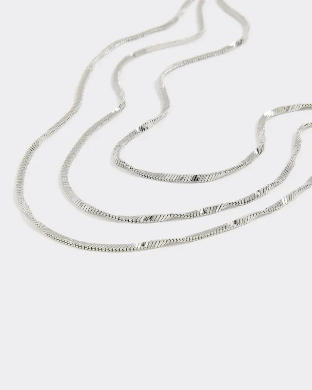 Three-Layer Twisted Chain Necklace sold by Reitmans