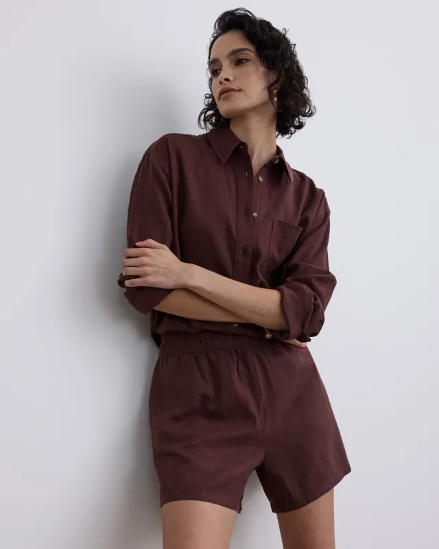 Linen-Blend Shorts with Elastic Waistband sold by Reitmans