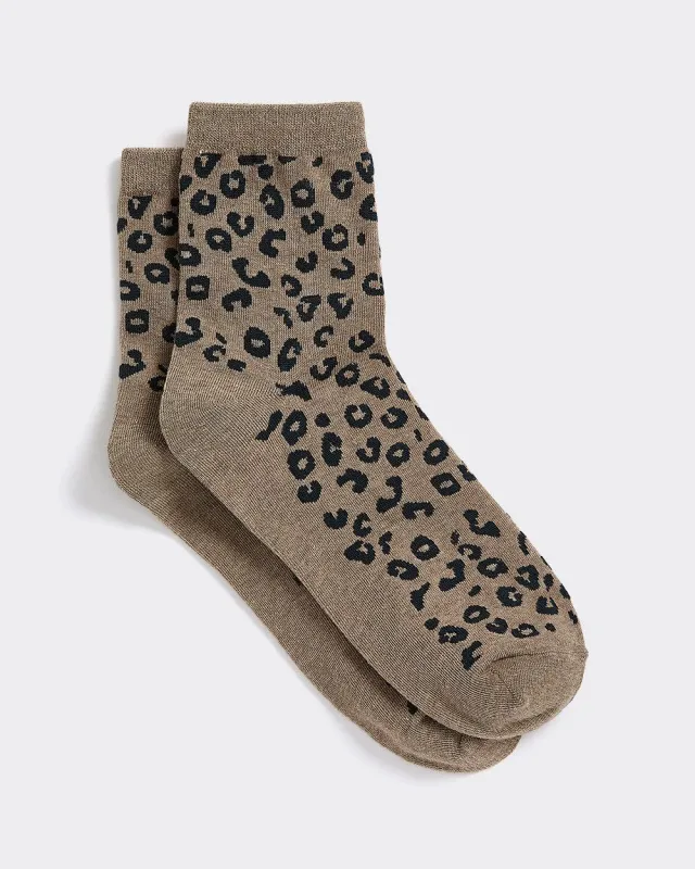 Leopard Anklet Socks sold by Reitmans