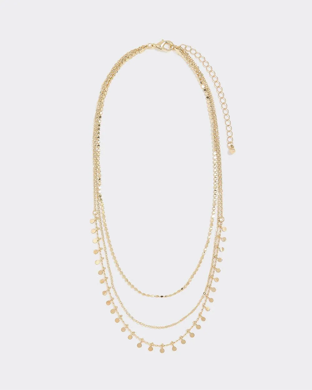 Triple-Chain Short Necklace with Coin Pendants sold by Reitmans product image thumbnail 2