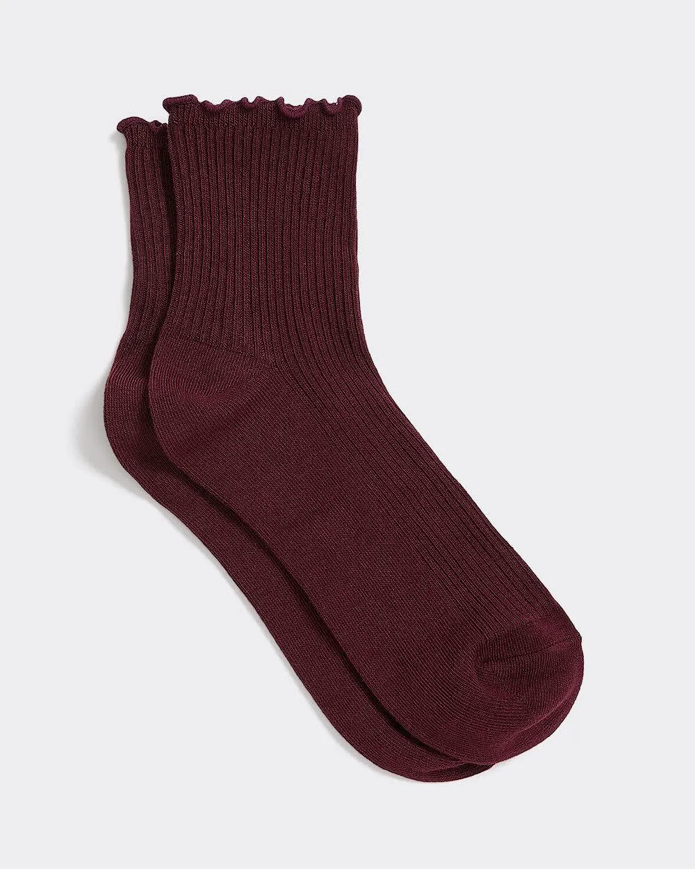 Cotton Anklet Socks with Ruffled Hems sold by Reitmans