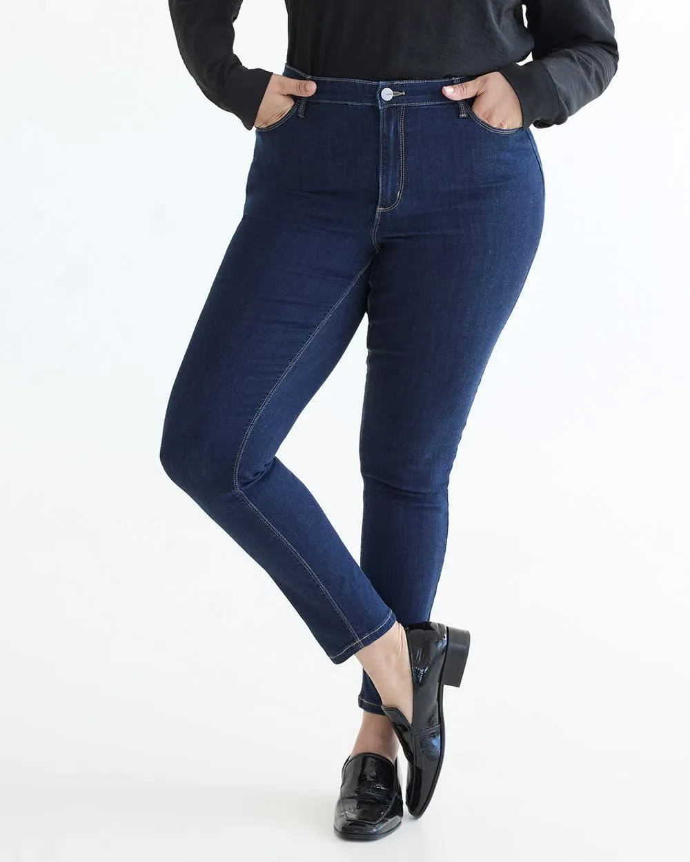 Skinny-Leg High-Rise Jean - The Signature (R) sold by Reitmans
