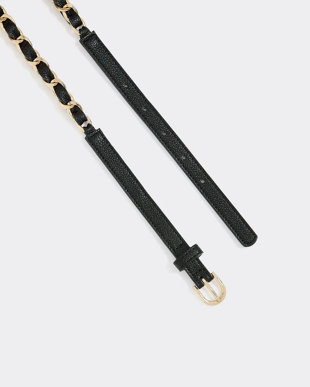 Faux Leather Belt with Gold Chain sold by Reitmans product image thumbnail 3