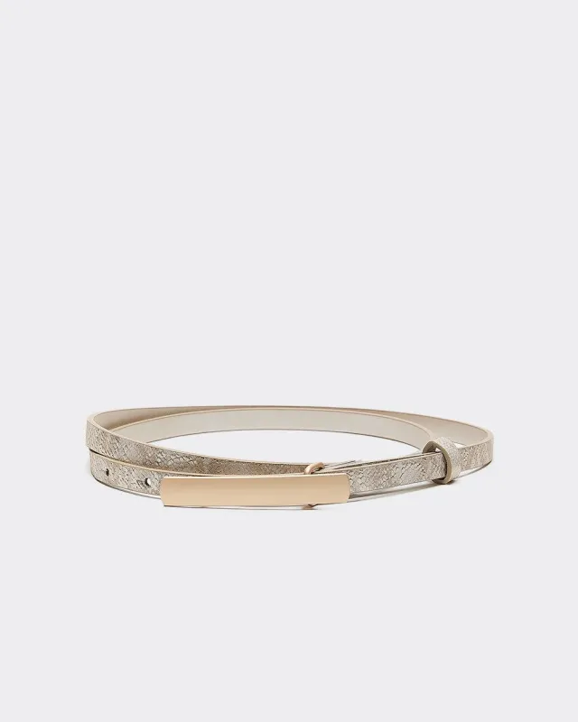 Skinny Faux-Leather Belt with Snakeskin pattern sold by Reitmans