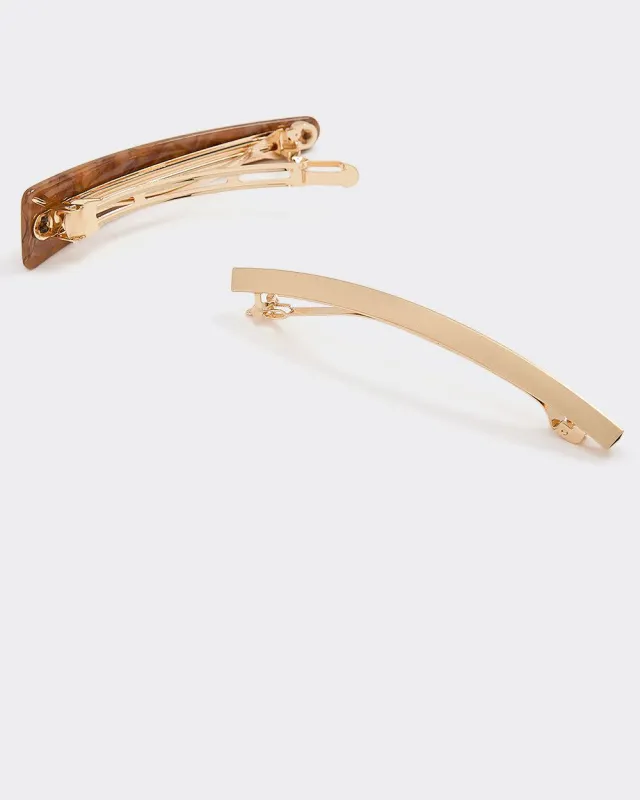 Resin Barrettes - Set of 2 sold by Reitmans