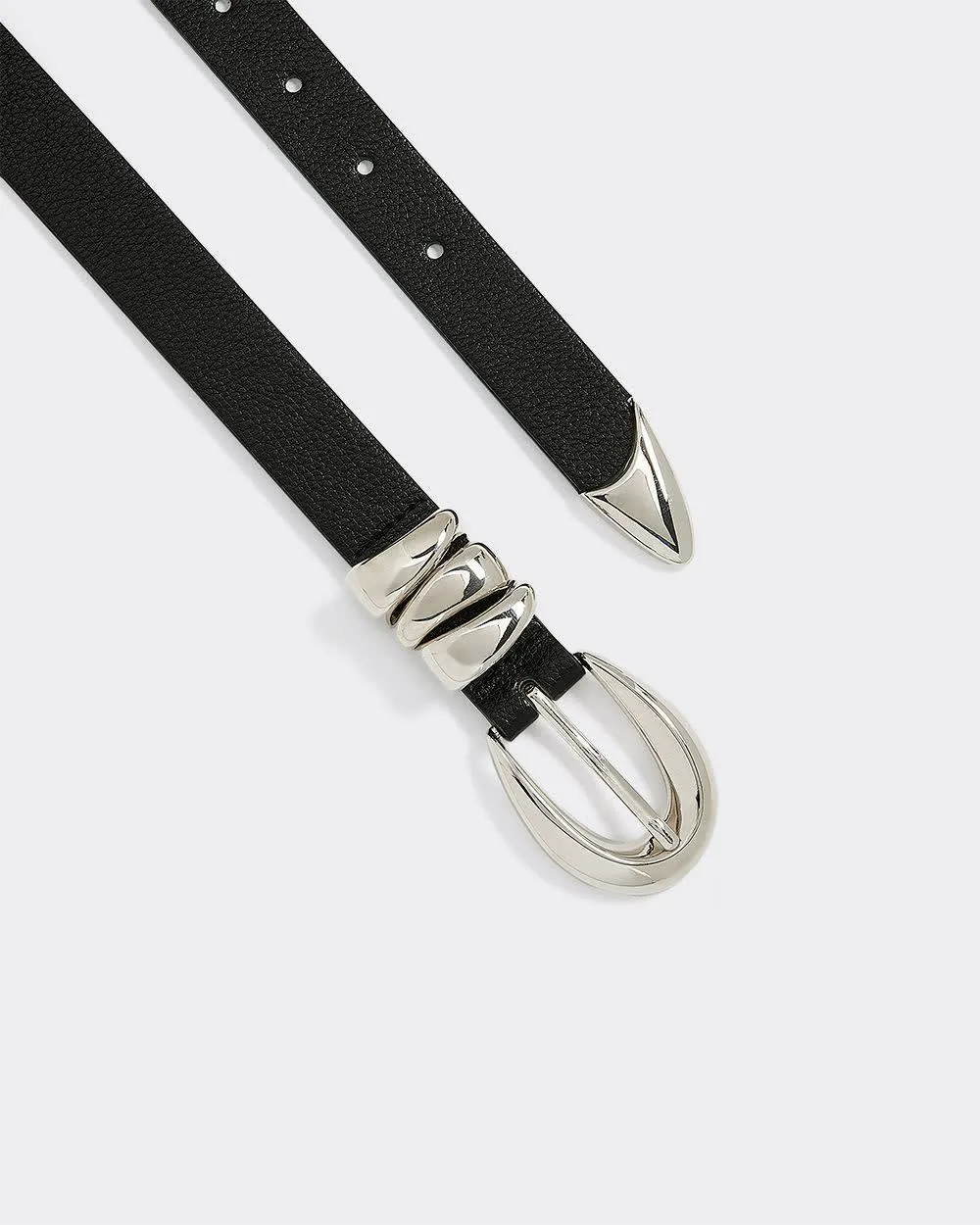 Faux-Leather Belt with Sculptural Buckle sold by Reitmans product image thumbnail 3