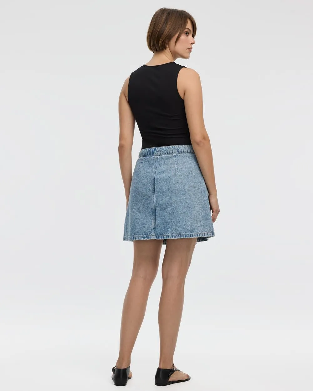Wrap Denim Skort sold by Reitmans product image thumbnail 2
