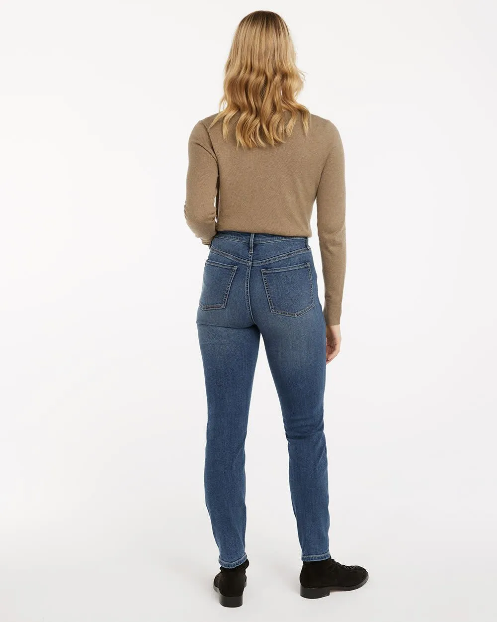 High-Rise Medium Wash Jean with Skinny Leg - The Signature (R) - Tall sold by Reitmans product image thumbnail 2