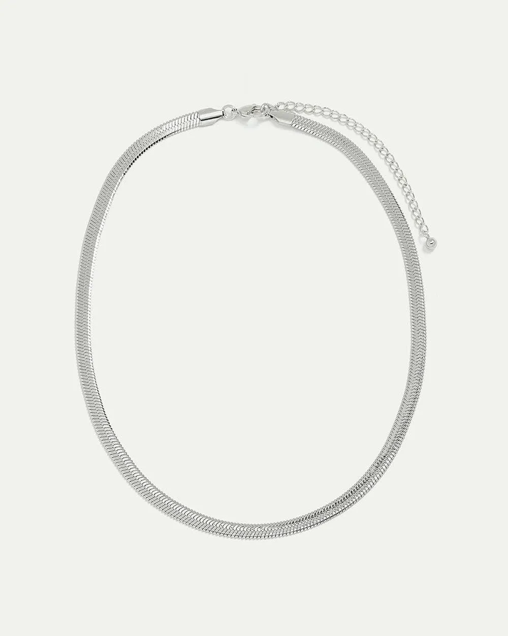 Stainless Steel Short Herringbone-Chain Necklace sold by Reitmans