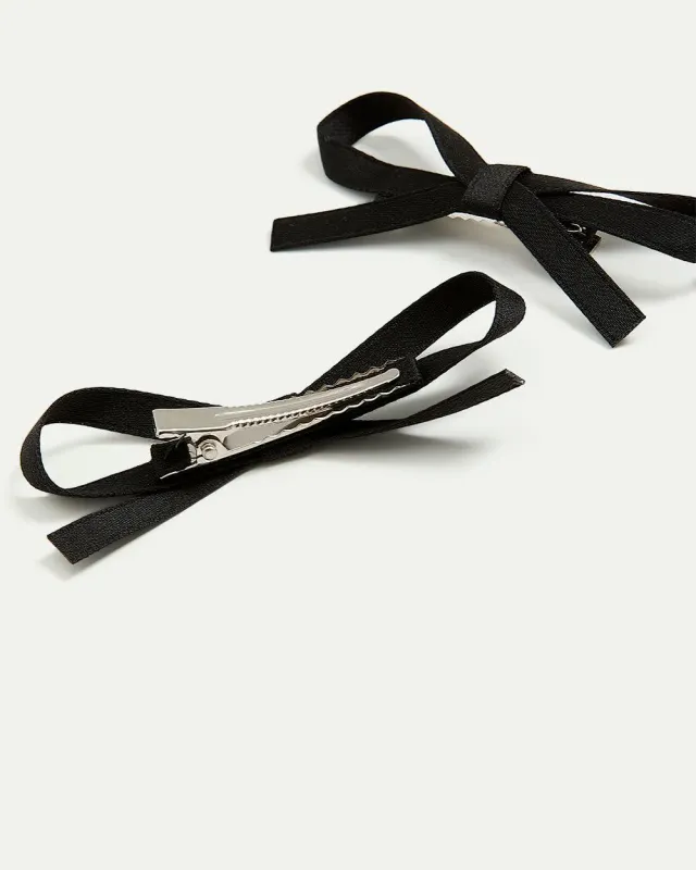 Bow Hair Clips - Set of 3 sold by Reitmans