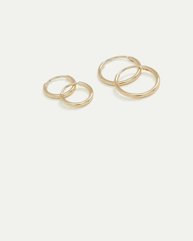 Stainless Steel Basic Hoops - 2 Pairs sold by Reitmans