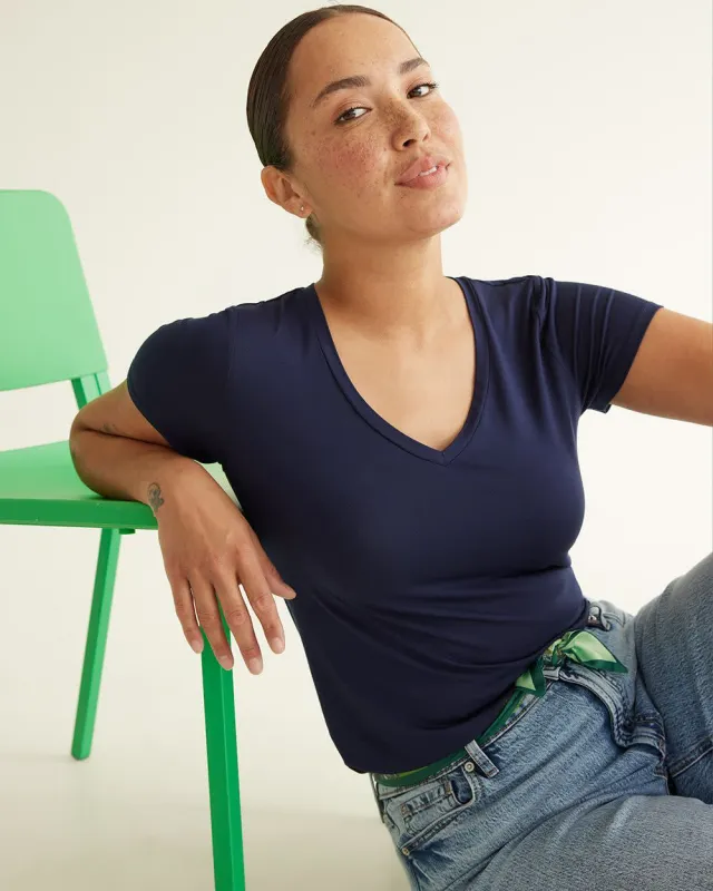 V-Neck T-Shirt - R Essentials sold by Reitmans