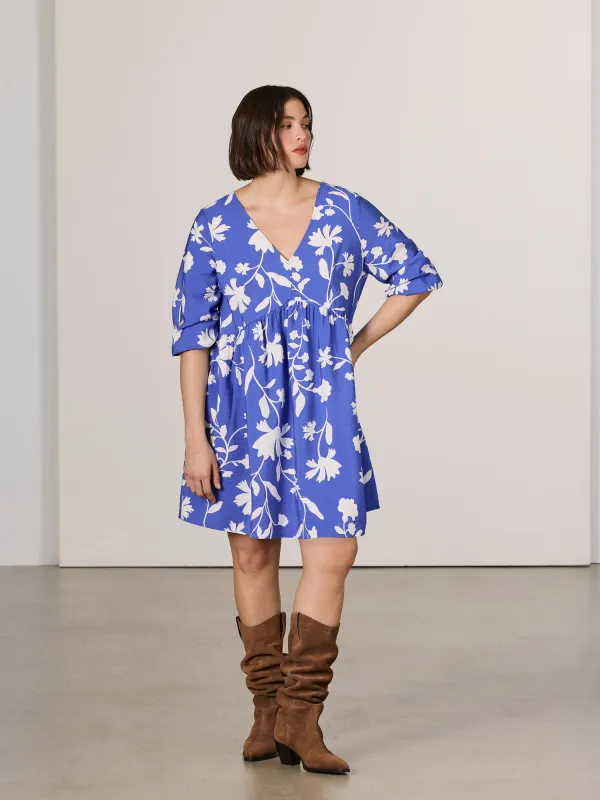 Long-Sleeve V-Neck Empire-Cut Dress made by Reitmans