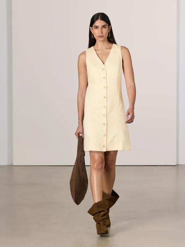 Sleeveless Buttoned-Down Mini Dress sold by Reitmans