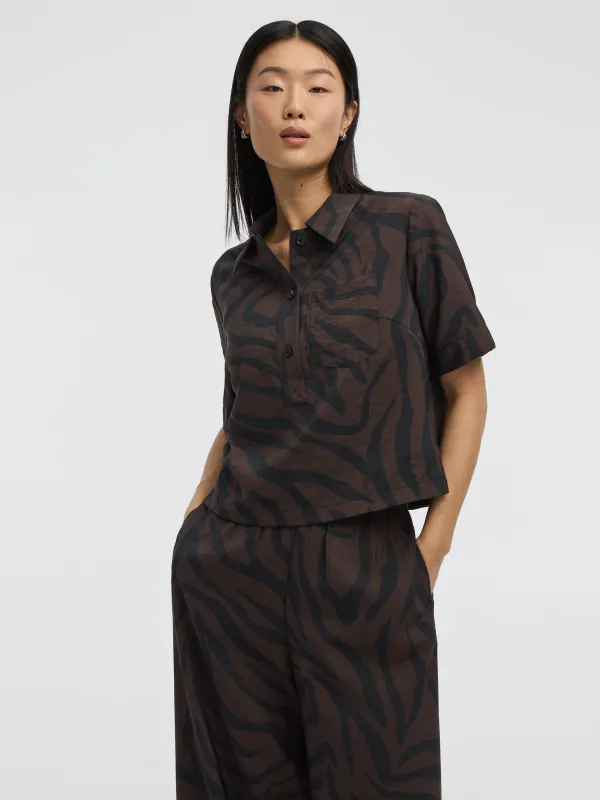 Short-Sleeve Blouse with Shirt Collar sold by Reitmans
