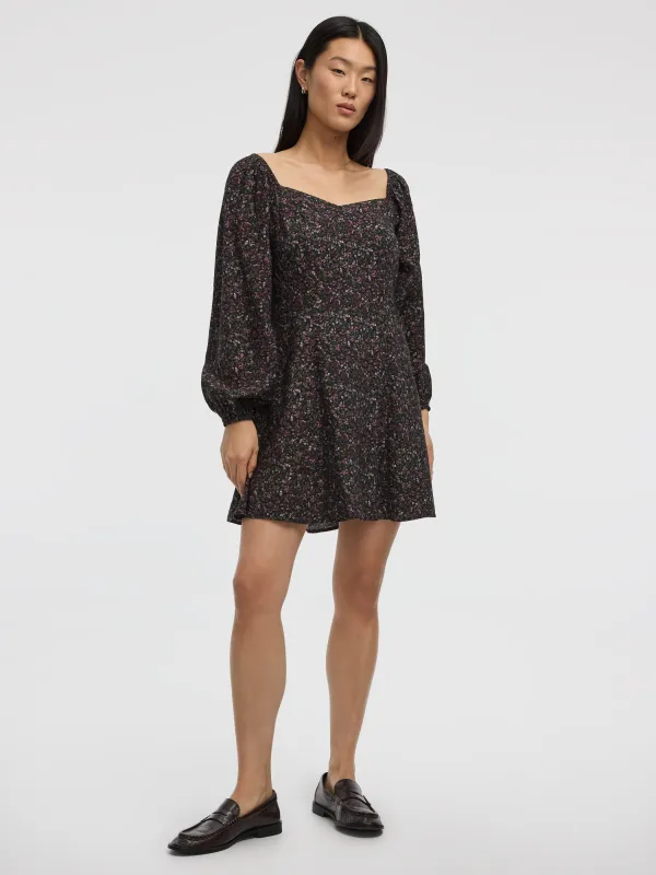 Long-Puffy-Sleeve Bustier Dress with Sweetheart Neckline sold by Reitmans