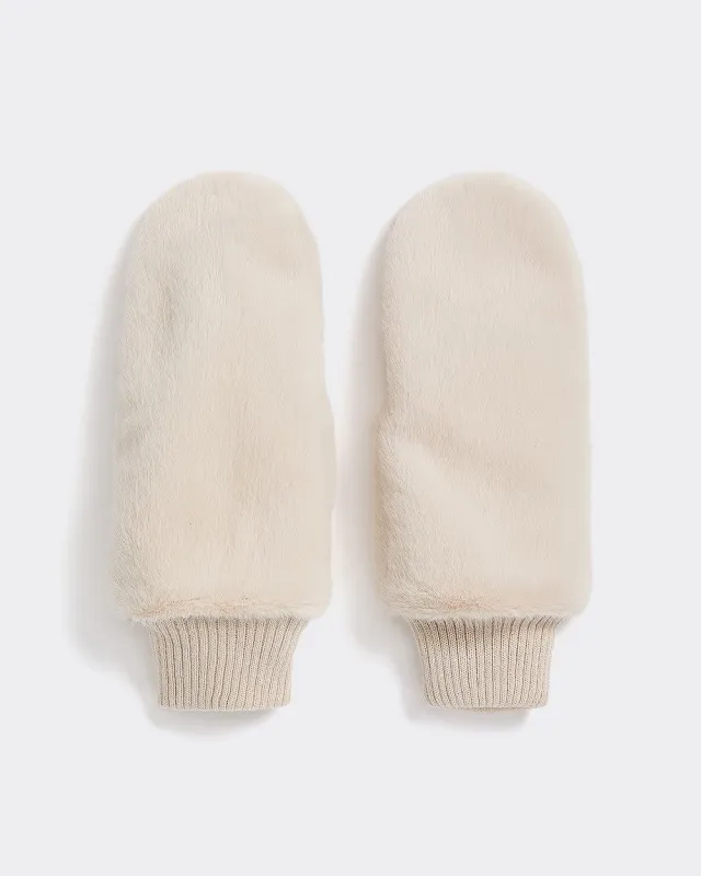Faux Fur Mitts with Knit Cuffs sold by Reitmans