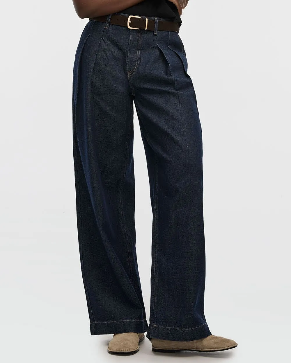 Wide-Leg High-Rise Jean with Pleats sold by Reitmans product image thumbnail 3