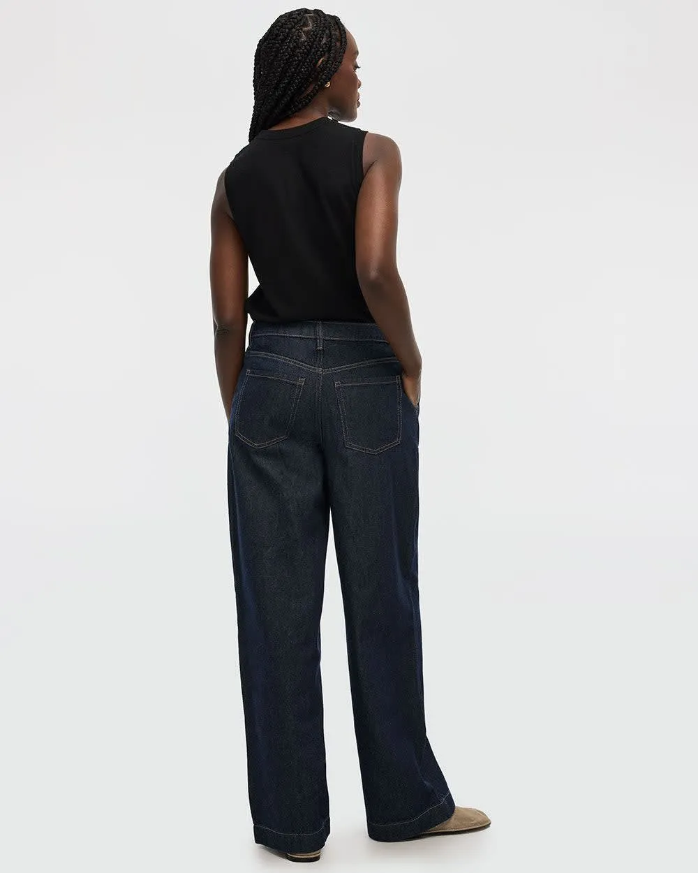 Wide-Leg High-Rise Jean with Pleats sold by Reitmans product image thumbnail 2