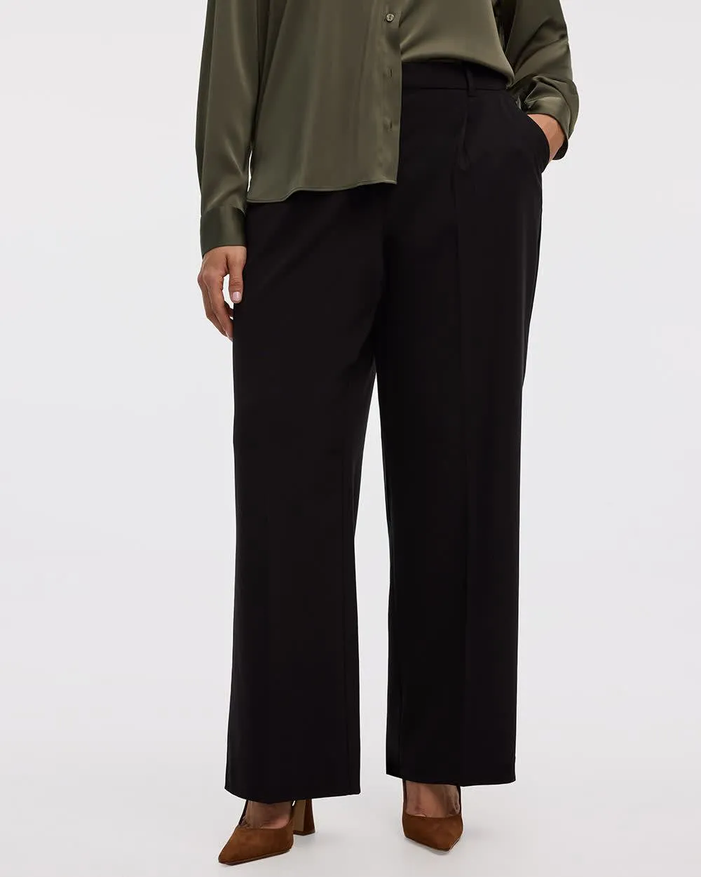 Wide-Leg High-Rise Pant - The Timeless - Curvy Fit sold by Reitmans product image thumbnail 3