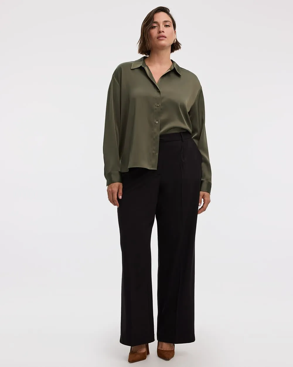 Wide-Leg High-Rise Pant - The Timeless - Curvy Fit sold by Reitmans product image thumbnail 4