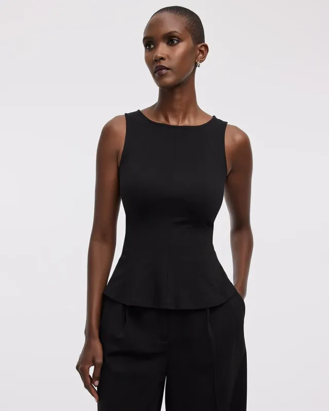 Sleeveless Boat-Neck Peplum Top made by Reitmans
