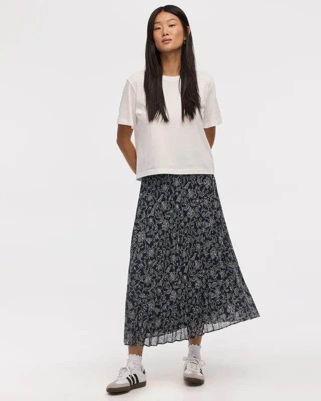 Pleated Chiffon Midi Skirt sold by Reitmans
