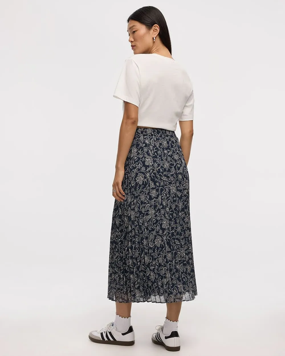 Pleated Chiffon Midi Skirt sold by Reitmans product image thumbnail 2