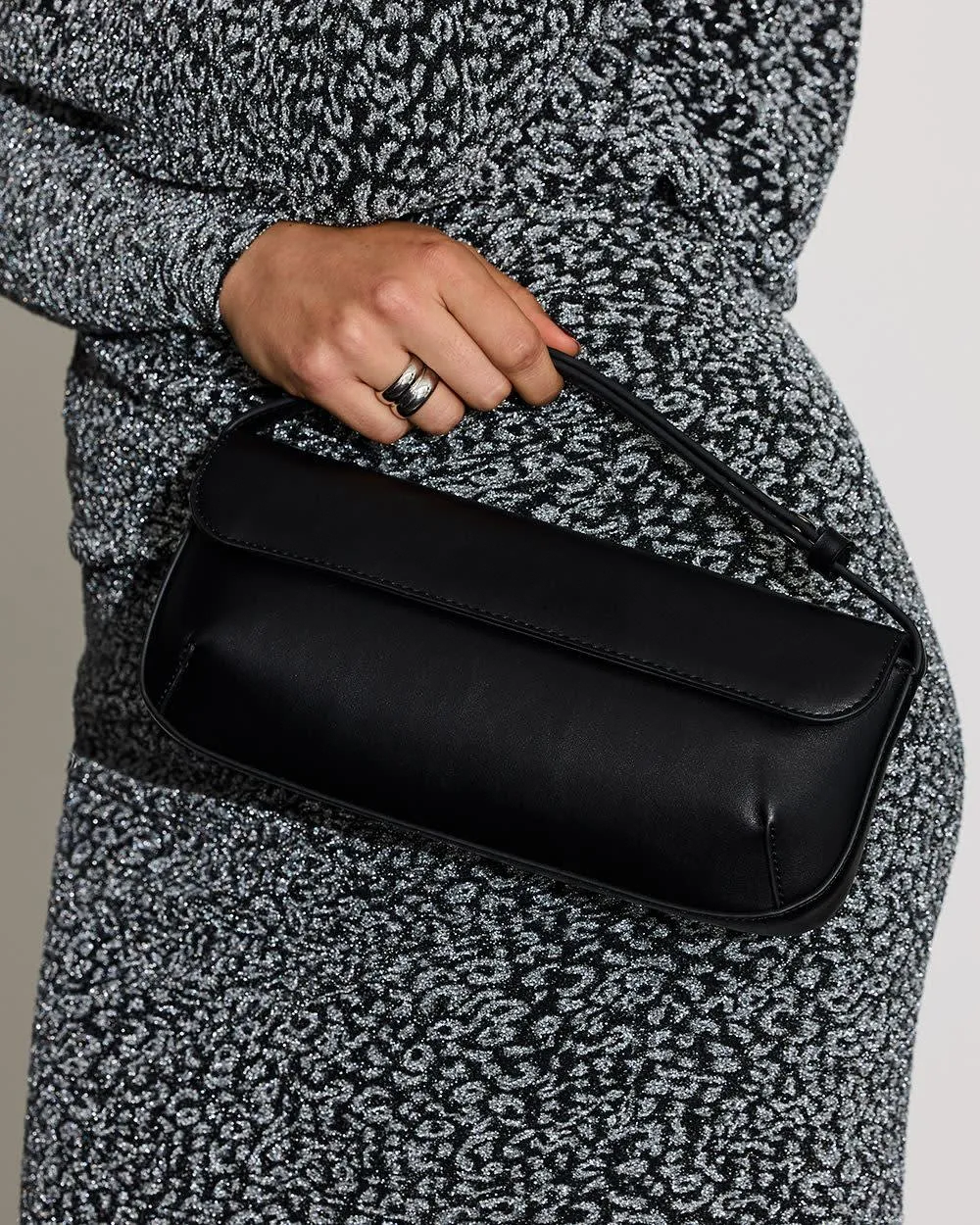 Structured Faux-Leather Shoulder Bag sold by Reitmans