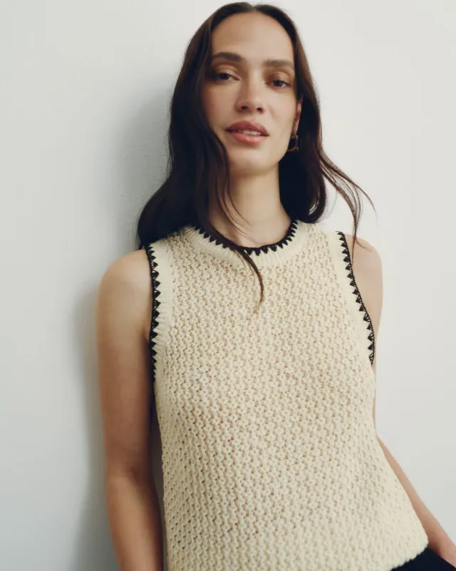 Crew-Neck Tank with Contrast Trims sold by Reitmans