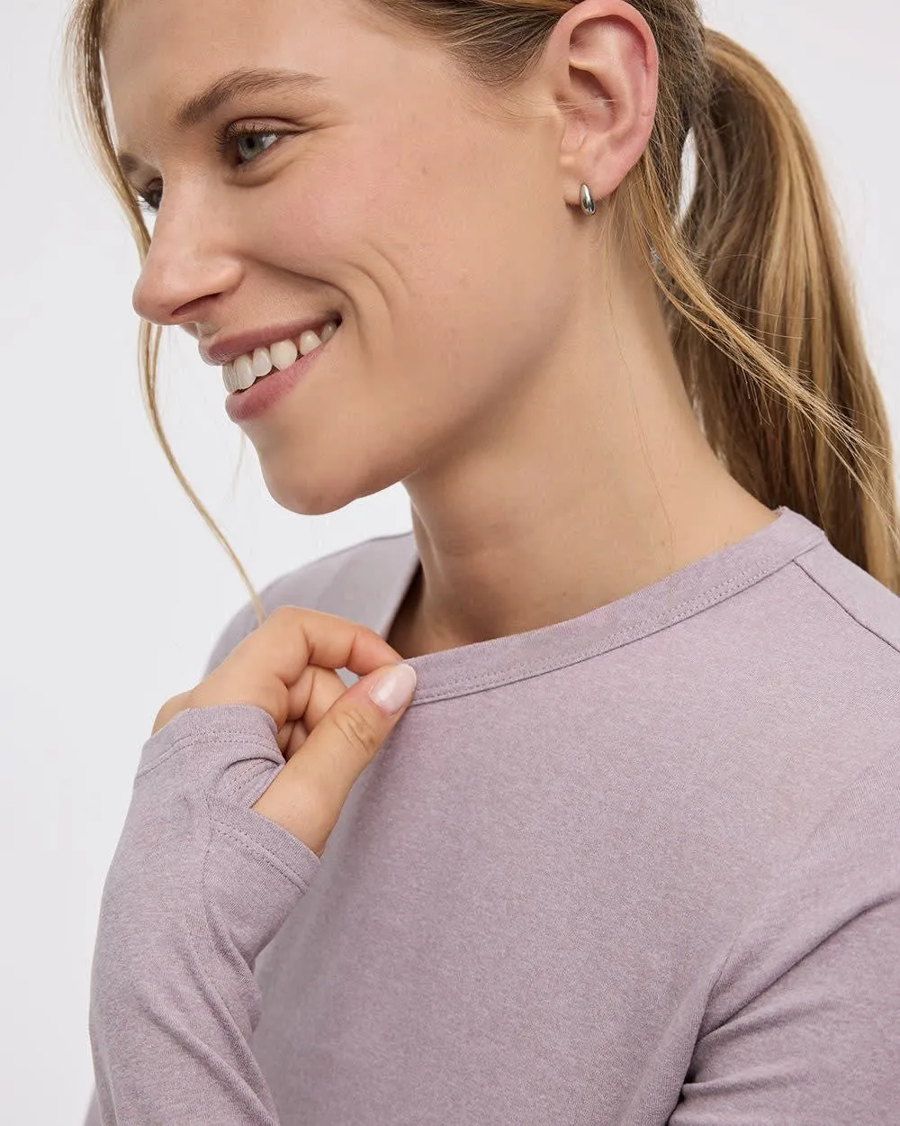 Long-Sleeve Crew-Neck Top - Hyba sold by Reitmans product image thumbnail 4