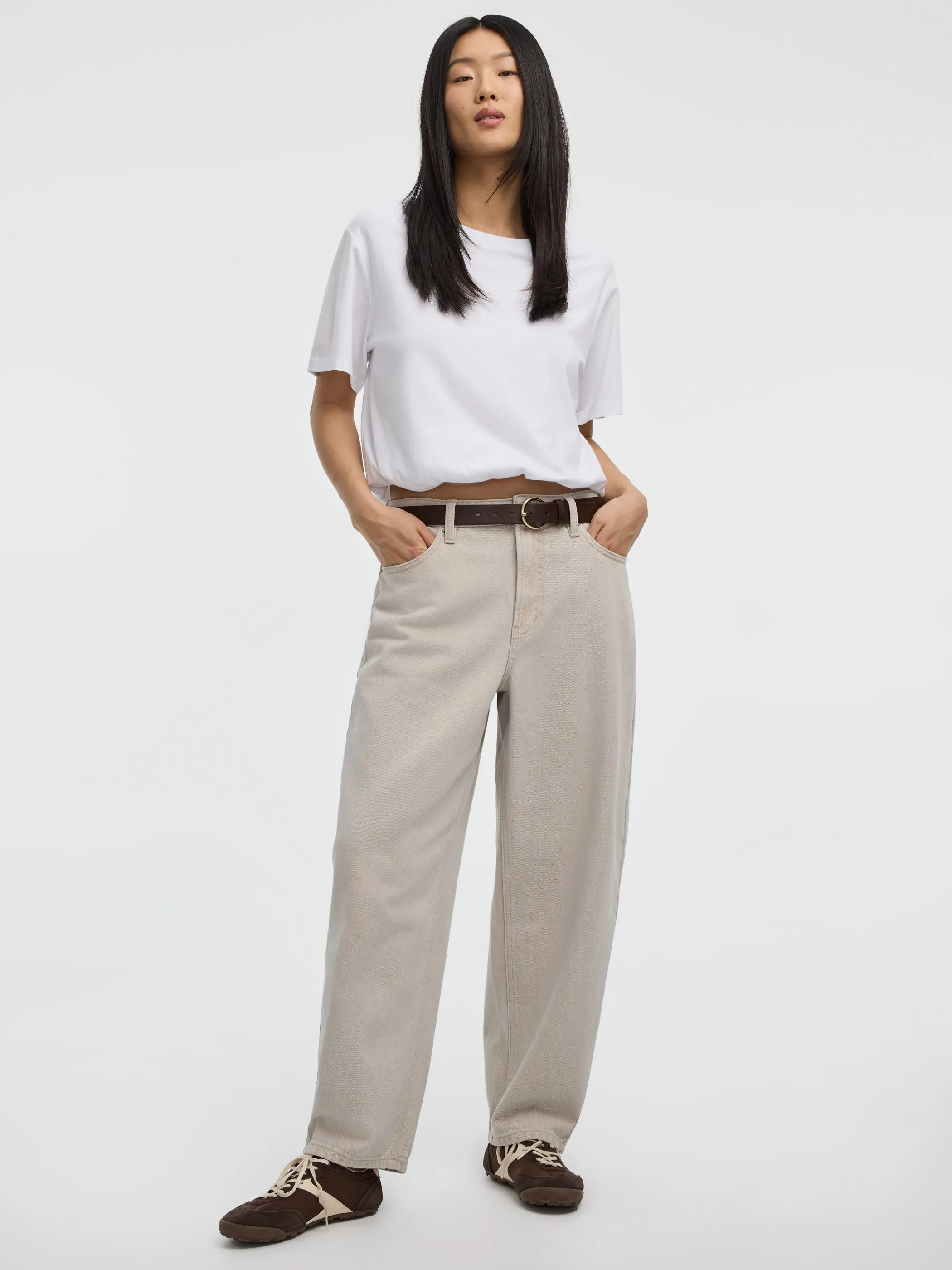 High-Rise Barrel Jeans sold by Reitmans